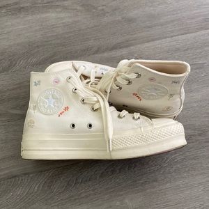 spring flower embroidery platform converse